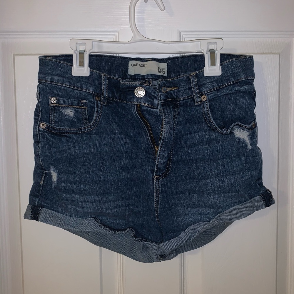 Size 5 denim high wasted jean shorts